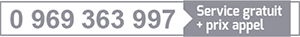 0 969 363 997 (prix d'un appel local non surtaxé pour tout opérateur en France métropolitaine)